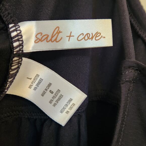 NWT Salt And Cove Black Swim Cover-up Dress With Bow Detail L - Picture 8 of 8